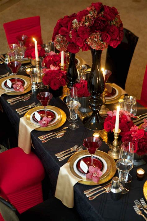 The Best Red Black And Gold Table Setting 2022 Fsabd42