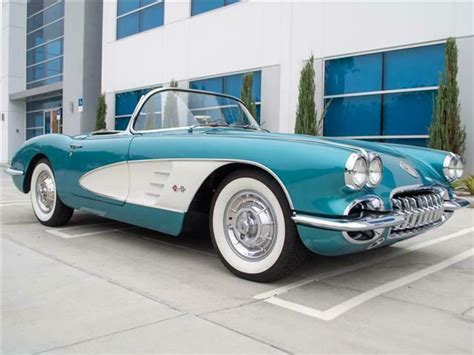 1958 Regal Turquoise Corvette Convertible Frame Off Restored For Sale