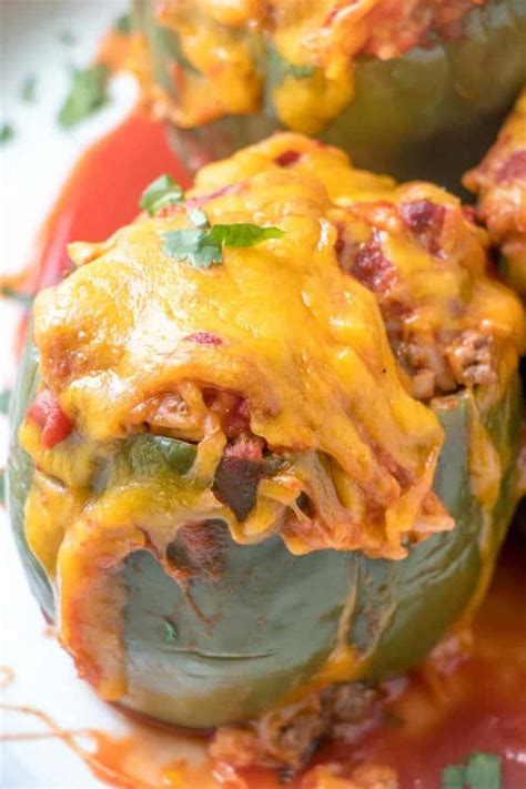 Stuffed Green Peppers An Easy And Fast Dinnertime Meal