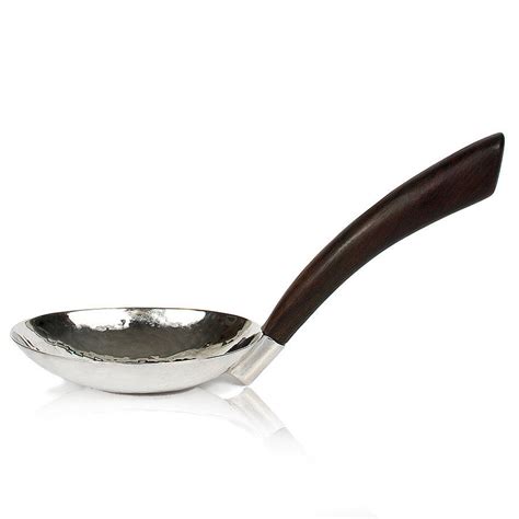 Rose Wood Handle Silver Serving Spoon By The Gorgeous Company