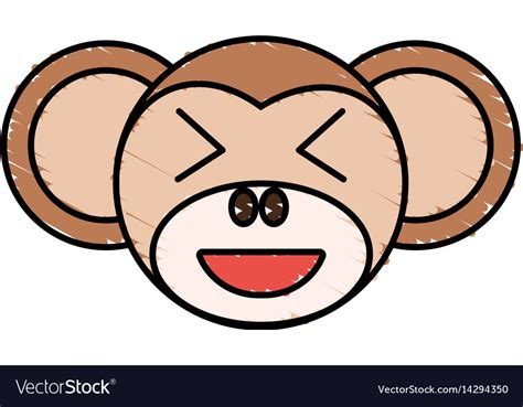 Cute Monkey Drawing Animal Royalty Free Vector Image