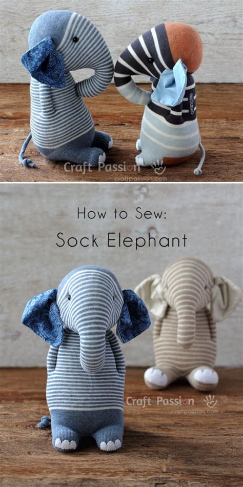 Kleinen wal zum kuscheln selbst nähen. Socken-Elefanten | Gratis Nähanleitung | Nähtalente ...