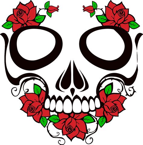 Digital Art And Collectibles Drawing And Illustration Roses And Skull Png Pe