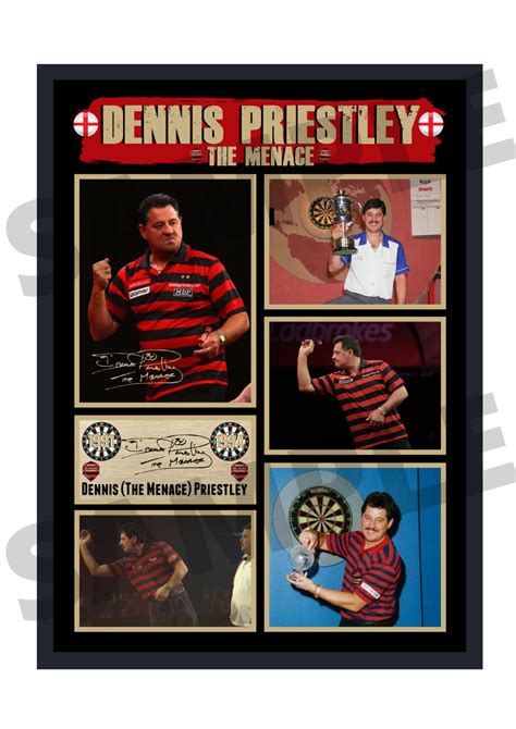 Dennis Priestley Darts Legend A4a3 Print Memorabiliacollectable