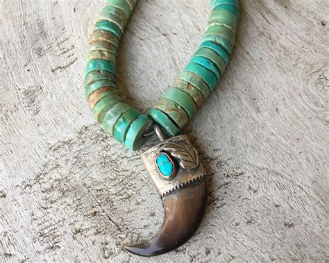 Sterling Silver Turquoise Pendant For Necklace Native American Indian