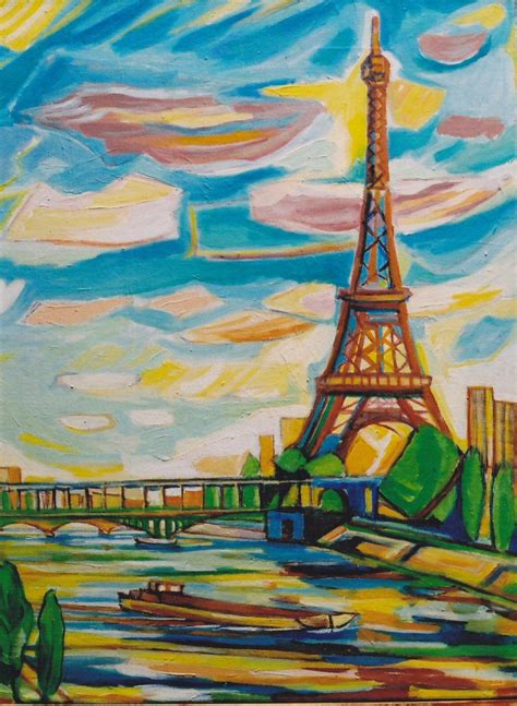 Mes Tableaux Parisiens Laurent Veyretout Artiste Peintre Tableaux Parisiens Tour Eiffel