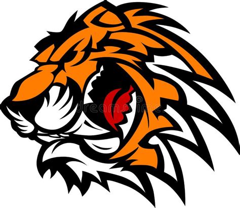 Tiger Mascot Vector Graphic Stock Vector Illustration Of Eyes