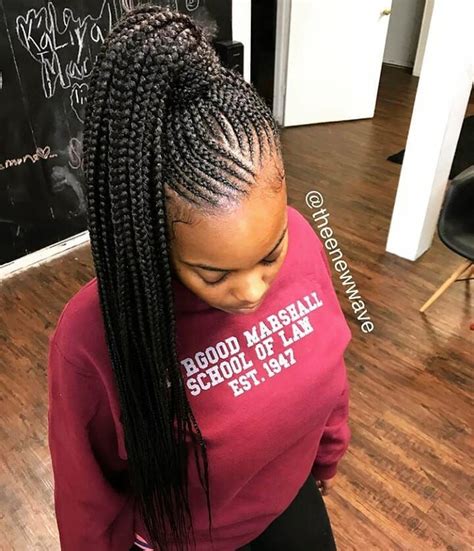 Ghanaian Hairstyles On Instagram “braided Ponytail Kiwithehairbraider