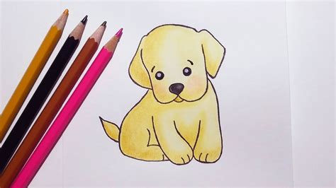 How To Draw A Cute Puppy Easy Youtube