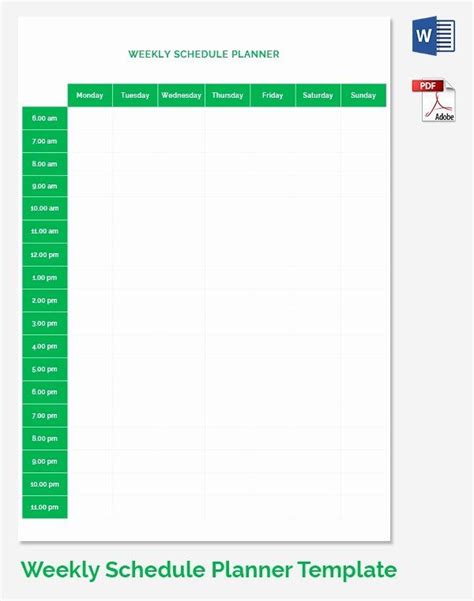 Pin On Daily And Weekly Schedule Templates