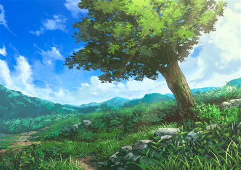 Download Tree Anime Original Hd Wallpaper