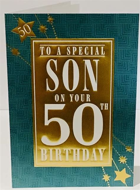 Son 50th Birthday Card Uk Office Products