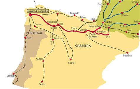 El Camino De Santiago Pilgrimage Routes In Spain