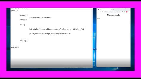 Como Centrar Un Titulo En Html Bloc De Notas Youtube