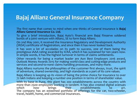 Homeowners insurance is made up of coverages that may help pay to repair or replace your home and belongings. PPT - Bajaj Allianz General Insurance PowerPoint Presentation, free download - ID:7598808