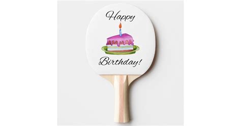 Happy Birthday Ping Pong Paddle Zazzle