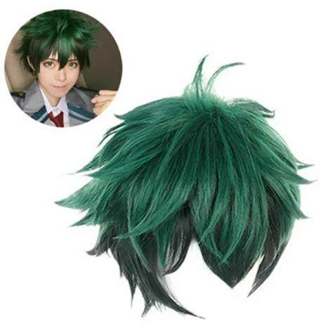 Green Deku Izuku Midoriya My Hero Academy Wigs Short Hair Anime Wig New