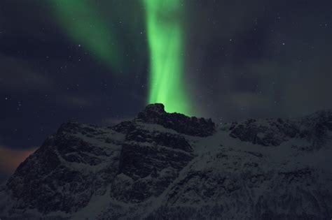 Free Picture Aurora Borealis Night Polar Light Mountain Sky Snow