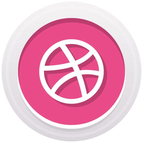 Dribbble Icon In Round High Quality Social Media Icons 2016