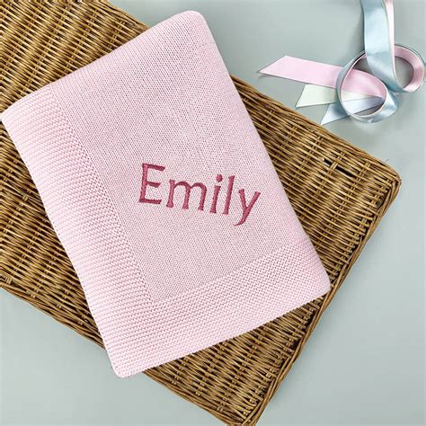 Personalised Knitted Baby Blanket By Babyblooms