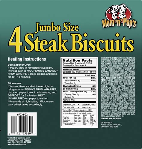 Mom N Pops Jumbo Size Steak Biscuits 168 Oz Shipt