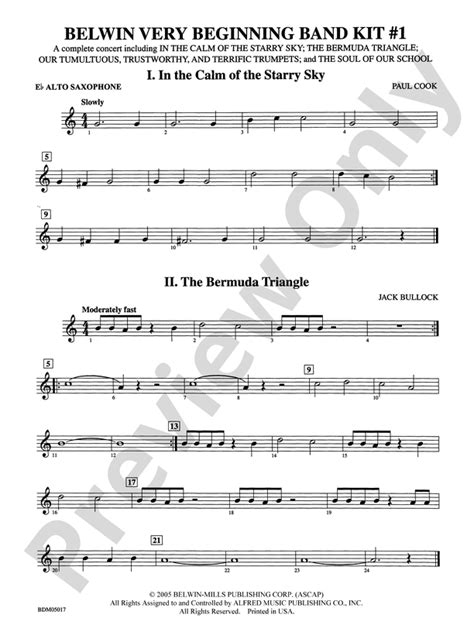 Belwin Very Beginning Band Kit 1 E Flat Alto Saxophone E Flat Alto
