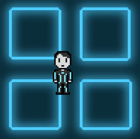 Heres Some Tron Pixel Art Of A Made Up Character Tin Bin Vin