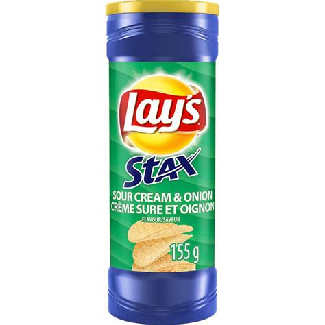 Lays Stax Sour Cream And Onion Potato Chips Walmart Canada