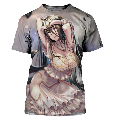 Overlord Anime T Shirts Albedo Sexy Girl 3d Print Streetwear Men Women Fashion Oversized T Shirt