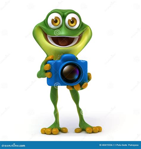 Frog With Camera Stock Illustration Illustration Of Photo 40419336