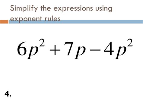 Ppt Exponent Rules 4 Assignment Powerpoint Presentation Free