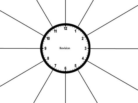 Revision Clock Editable Template Teaching Resources