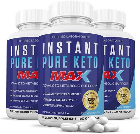 Instant Pure Keto Pills Max 1200mg Keto Pills Advanced Bhb Ketogenic Supplement