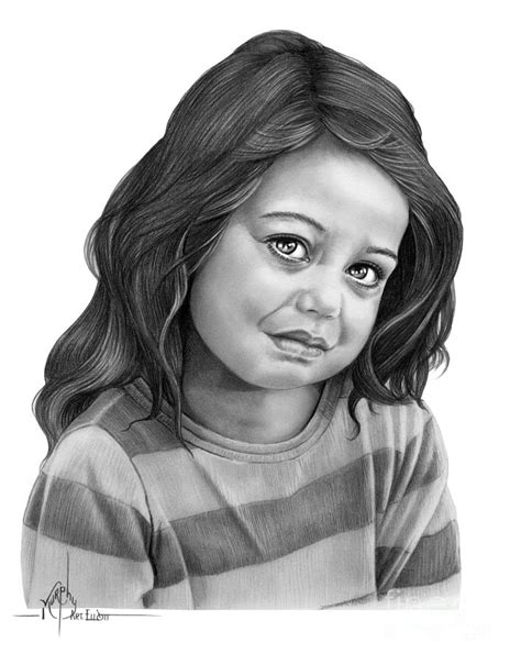 Sad Little Girl Drawing By Murphy Elliott