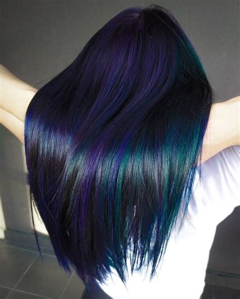Night Sky Hair Color For Black Hair Hair Styles Hair Color Purple