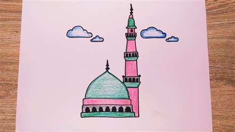 رسم مسجدرسم المسجد النبويرسم المسجد النبوي خطوة بخطوةتعليم الرسمرسم