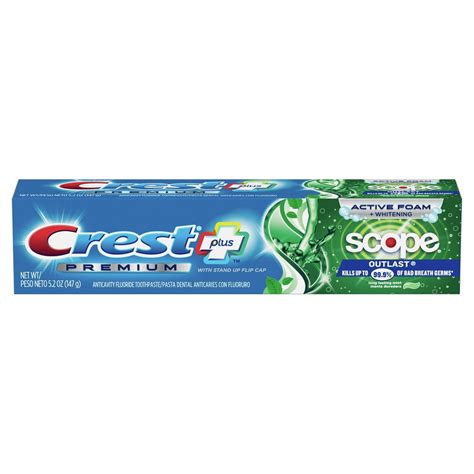 Crest Premium Plus Scope Outlast Toothpaste Mint Flavor 52 Oz
