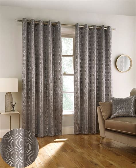 Broadway Silver Eyelet Curtains From Net Curtains Direct