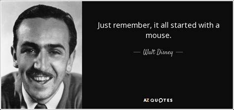 It All Started With A Mouse Quote Walt Disney Quotes It All Started