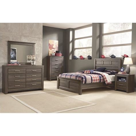 B Ashley Furniture Juararo Dark Brown Full Panel Bed