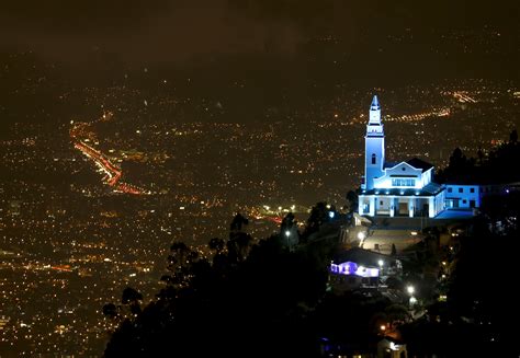 Monserrate Mountain And Its Church Are Pictured As The Building Is Lit