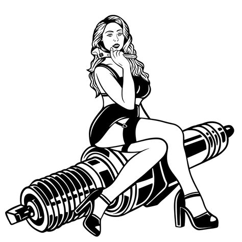 Illustration Of Pin Up Girl Vector Art At Vecteezy