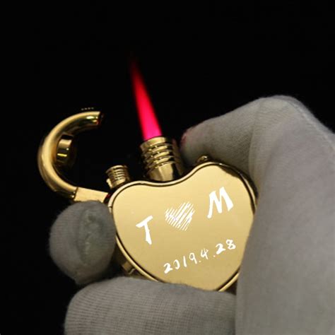 Lighters Smoking Shape Heart Hearts Cigarette Lighter Metal Cigarette Lighter Cigarette