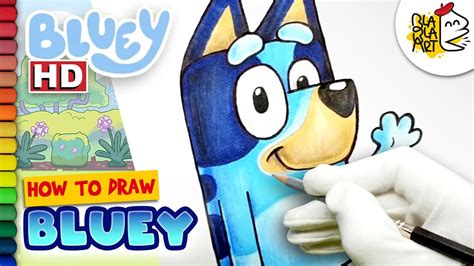 How To Draw Bluey From The New Cartoon Series On Disney Step By Step