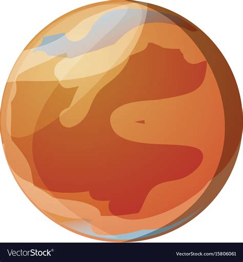 Mars Planet Isolated Royalty Free Vector Image