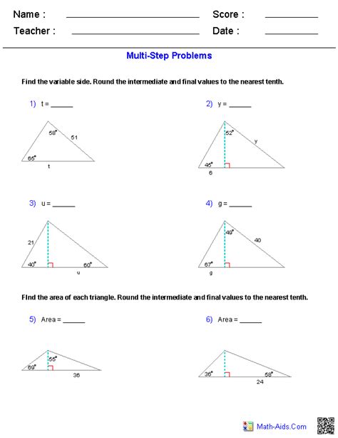 You may select the number of sides given for the problems. Geometry Worksheets | Geometry worksheets, Trigonometry ...