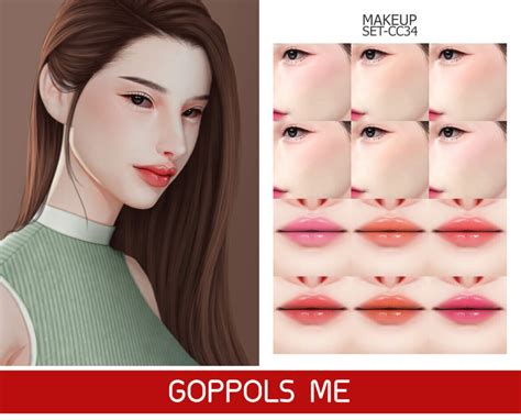 Sims 4 Gpme Gold Makeup Set Cc34 At Goppols Me The Sims Game