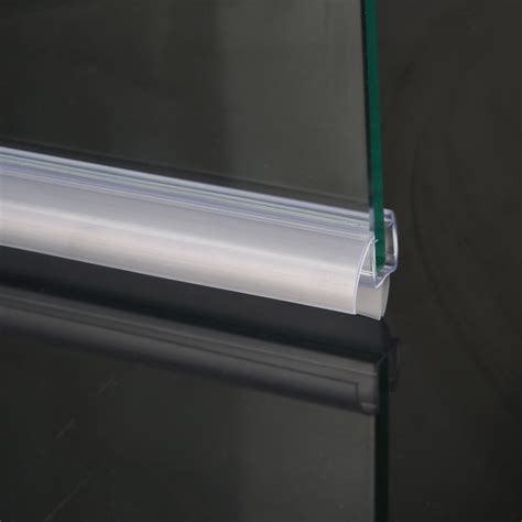 Magnetic seal strip for sliding glass shower door. SUNNY SHOWER Shower Door Plastic Bottom Seal Strip for 3/8 ...