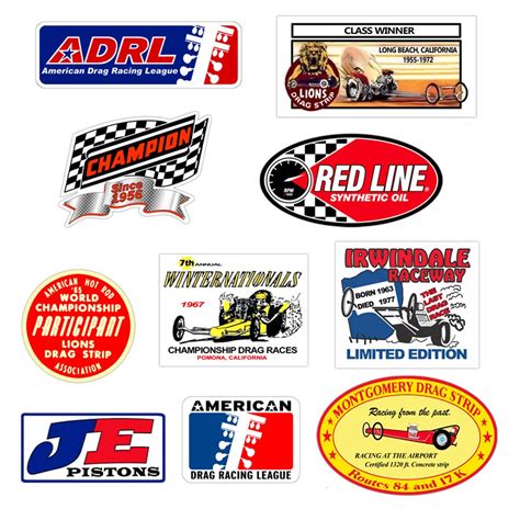 Stickers Vintage Sticker Drag Racing Decal Adrl Je Pistons Etsy