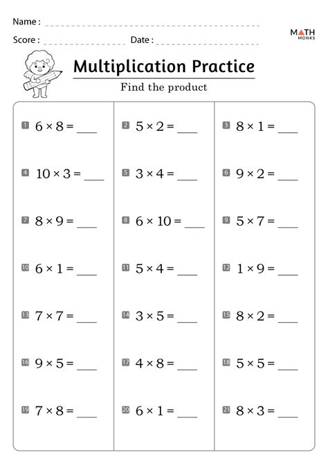 Grade 3 3rd Grade Multiplication Worksheets